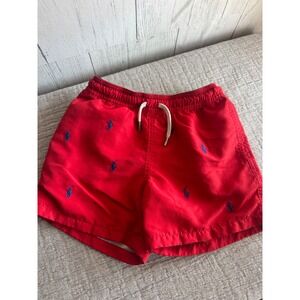 Polo Ralph Lauren Boys Red Swim Trunks Size 4T